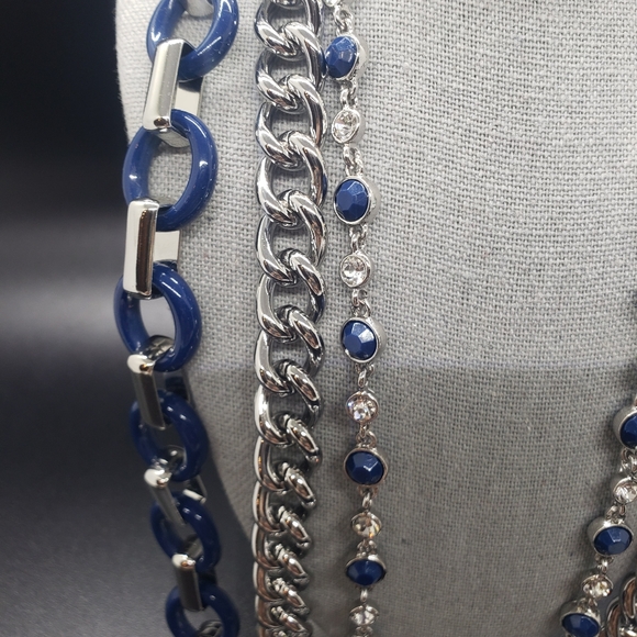 Lia Sophia Triple Chain Necklace - Picture 2 of 5